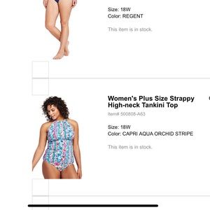 Lands End Strappy High-neck Tankini Top